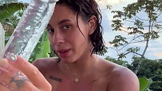 Fernanda Mota Farhat Takes Her Favorite Dildo In The Pool