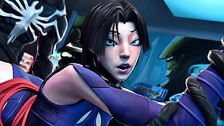 Psylocke Gets Pounded by Monster in Hardcore 3D Action