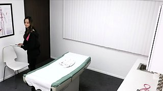 Doctor throat fucks Asian patient