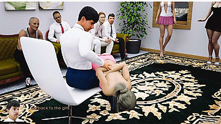 Special Request - Gameplay - Roleplay - MILF Spanked and Chubby MILF Fucked and Creampied in Front of Whole Office