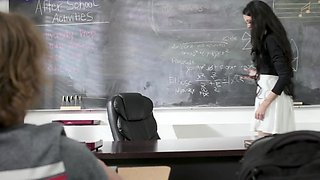 Bigtitted teacher fucked in doggystyle by BWC student