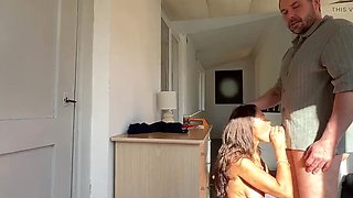Hot MILF tricked by handyman gets hard fucked from behind - Amateur Homemade