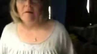 Dirty granny has fun on web cam. Amateur older