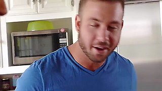 Kitchen teen 18+ agrees to a creampie experiment with her Step brother&#039;s friend