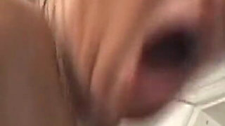 Short Haired MILF Rides Cock Hard in Kitchen