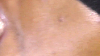 Ebony Blows Big White Cock and Swallow Sperm