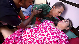 Hot Indian Stepmom Threesome - Big Natural Tits & Hardcore Fucking with Husband and Stepson