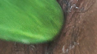 Big Cucumber in Mallu girl's hairy pussy