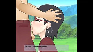 Sarada Uchiha Opens Her Mouth for Lord Hokage’s Cock and Gets Her Throat Fucked