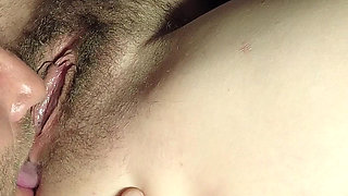 Stepdad Licked the Baby and Brought Her to Extreme Squirt! Friction and Sucking, Juicy Vagina!