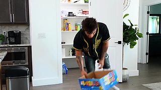 Tiny bratty stepsis dares her stepbro