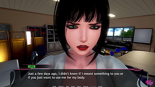 Murmur 23 - Shinigami Lollipop Masturbation on Dining Table Then Adam Presses Helans Huge Boobs in Club