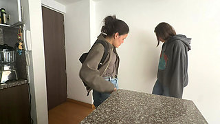 A Lesbian Dominates Me Before I Go to Work