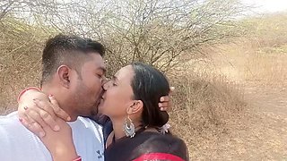 Desi Marathi Bhabhi Kavita Fucks Boyfriend in Jungle - Hardcore Cowgirl Ride & Saree Blowjob