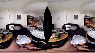 Japanese VR Passion Explodes With Darkhaired Babe Heat
