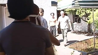 Young babe can't see who's cock she is sucking
