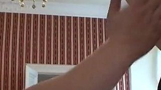 Blindfolded babe gets dominated