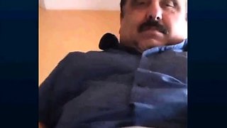 turkish grandpa shows his beautiful cock and balls