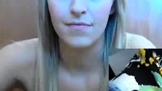 Blonde Teen Solo Masturbating On Webcam