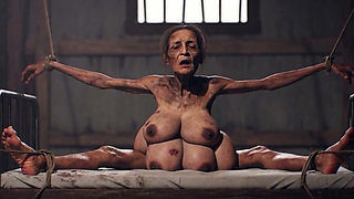 Old Granny with 6 Breasts in Bondage - Extremely Horny & Cumming Hard (ai)