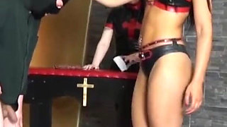 Satan emo girls kick his balls