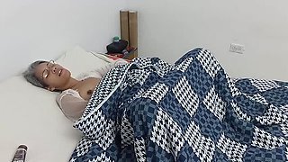 Stepbrother Catches Stepsister Masturbating in Bed and Joins Her - Hot Spanish Amateur Sex