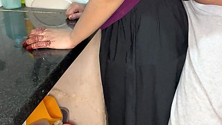 My Maid Was Cleaning in the Kitchen I Went and Fucked Her When My Wife Was Out