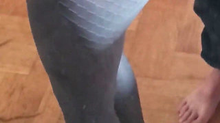 Real Homemade Wife Workout and Sucking Big Cock on Her Knees Cum in Mouth