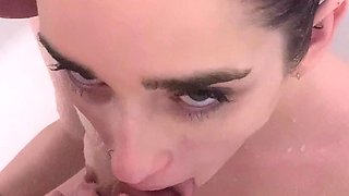 Hot Brunette Girlfriend POV Blowjob