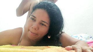 Girlfriend Wanting to Fuck Hard in White Lingerie