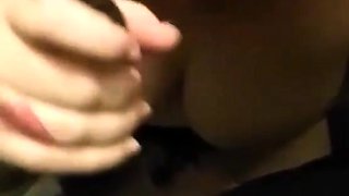 Sexy Slut Gives A Big Cock A Blowjob In The Car