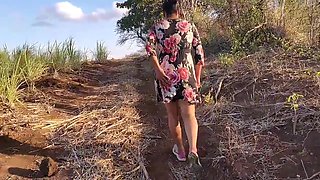 She Rides A Hot And Strange Outdoor Situation Ending In Pussy Fucking
