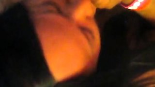 Black Escort with Big Tits Gets POV Cum in Mouth