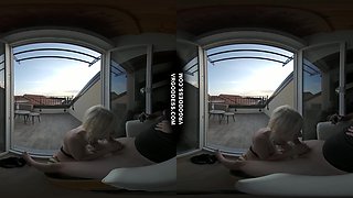 Skinny Blonde Ingrida Gives Me A Between The Scenes Vacation Blowjob Cum On Her Tits