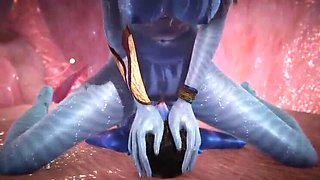Neytiri Futa Creampie - Avatar Blue Alien Sex in 3D