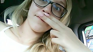 Lustful Blonde Publicly Brings Her Pussy To Orgasm In A Diner Toilet