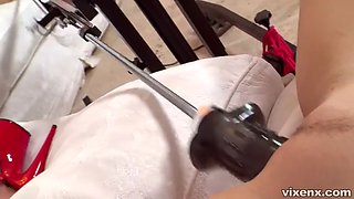 two tied up czech sluts getting corrupted by a fucking machine