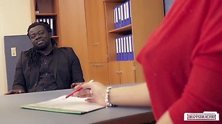 Sexy German MILF Fucks BBC At The Office