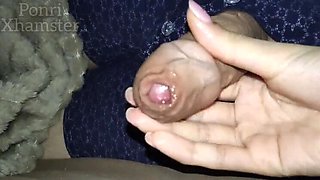 Slow Handjob with Stepsister Milasha Ponri - Huge Cumshot Close Up