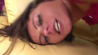 Hot Brunette MILF Fingered to Explosive Orgasm While Sucking Cock