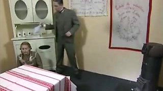 Czech teen floozy getting punished for being naughty