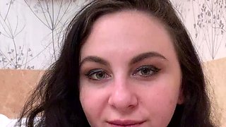 Busty brunette solo masturbation