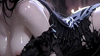 Ai Hentai - Dark Gothic Babe Solo Show Teasing, Stripping NSFW