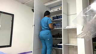 Oiled Ass Patient Recorded in Office