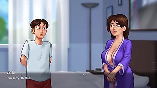 Stepmom Panty Sniffing & Fucking - Stepson Masturbates to Indian Cartoon 3D Sex (Summertime Saga)