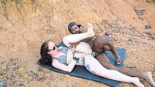 Amateur Blonde Teen Tattooed Escort Gets Her Ass Eaten and Filled on Public Beach