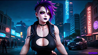 Gothic ass fucking in the street
