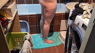Wife's Quick Shower After Work