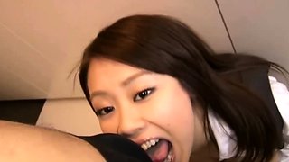 Asian teen blowjobs guys in a bus