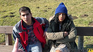 A guy fucked his wife outdoors with his friend in pov style